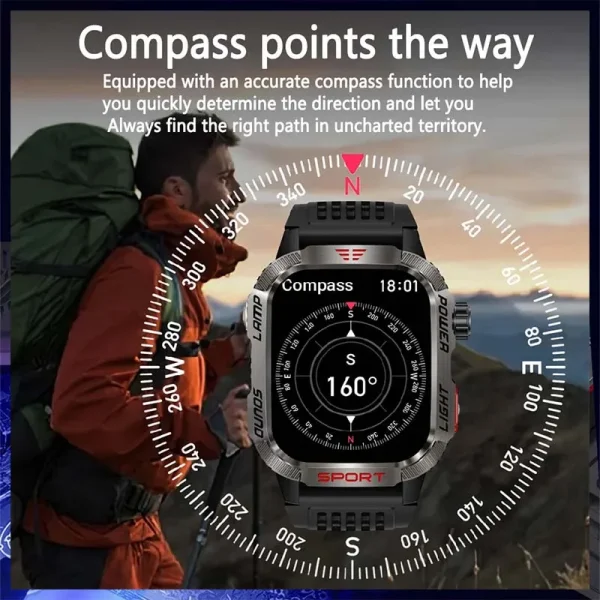 GZYR 2.01" Screen Smart Watch Men Bluetooth Call 600 mAh Sports Waterproof Heart rate Blood Oxygen SmartWatch For Huawei Xiaomi - Image 4