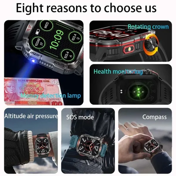 GZYR 2.01" Screen Smart Watch Men Bluetooth Call 600 mAh Sports Waterproof Heart rate Blood Oxygen SmartWatch For Huawei Xiaomi - Image 2