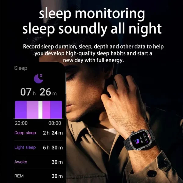 GZYR 2.01" Screen Smart Watch Men Bluetooth Call 600 mAh Sports Waterproof Heart rate Blood Oxygen SmartWatch For Huawei Xiaomi - Image 5