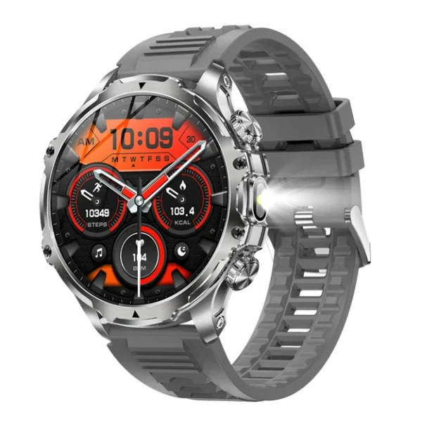 AK75 Smart Watch Flashlight  Men Outdoors Sports Fitness Tracker 700mah Large Battery BT Calling LED Light Smartwatch - Image 10