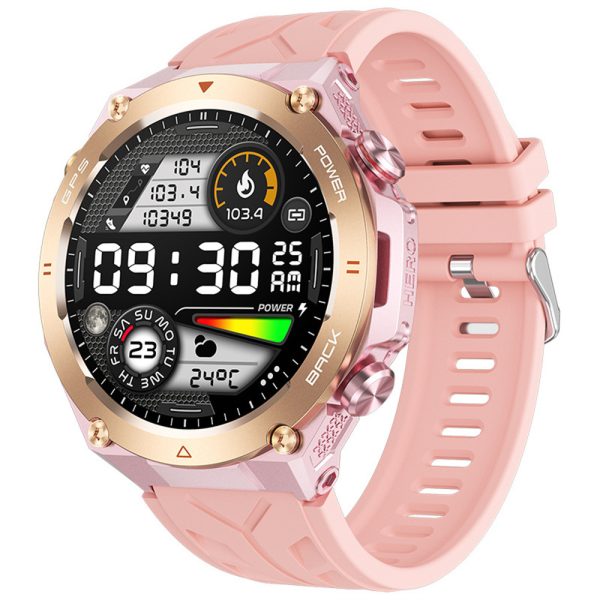 KC82 smartwatch Bluetooth call heart rate blood pressure outdoor 1.45 inch men's altitude air pressure GPS watch - Image 4