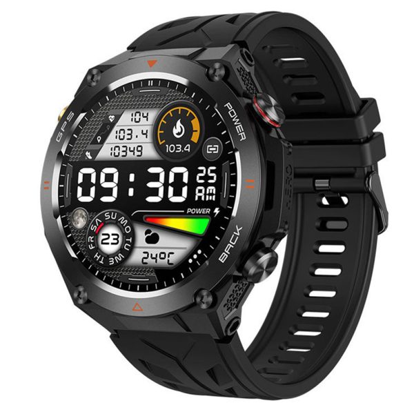 KC82 smartwatch Bluetooth call heart rate blood pressure outdoor 1.45 inch men's altitude air pressure GPS watch - Image 5