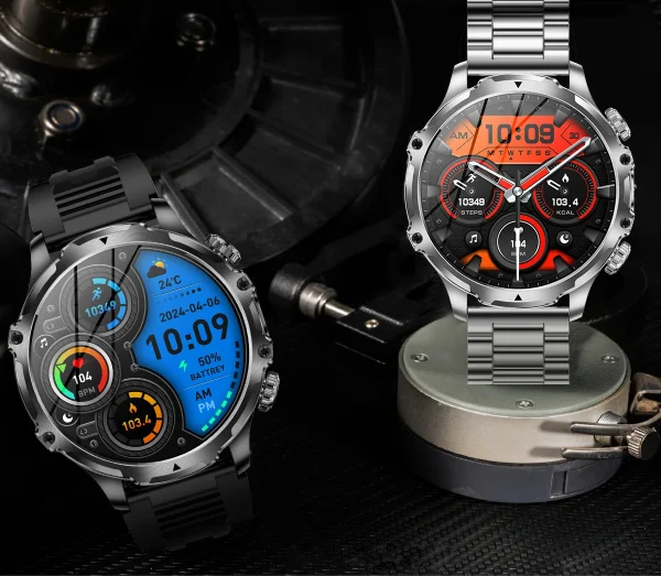 AK75 Smart Watch Flashlight  Men Outdoors Sports Fitness Tracker 700mah Large Battery BT Calling LED Light Smartwatch - Image 3