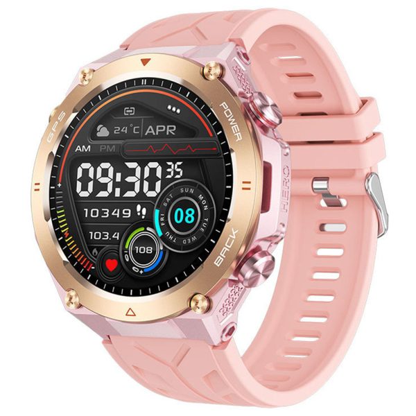 KC82 smartwatch Bluetooth call heart rate blood pressure outdoor 1.45 inch men's altitude air pressure GPS watch - Image 6